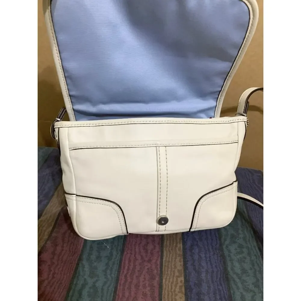 COACH HADLEY Small White Leather Buckle-Trim Field Bag Crossbody F29763